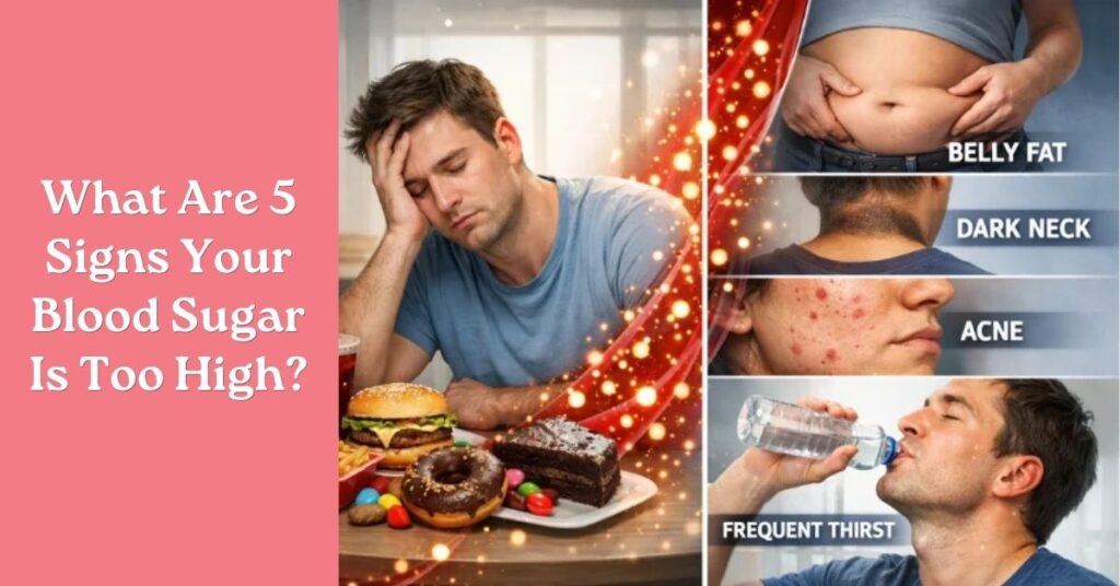 5 signs your blood sugar is too high including fatigue cravings brain fog belly fat and energy crashes