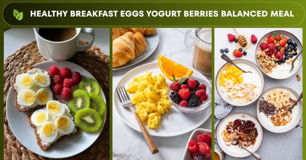 balanced breakfast with protein fiber and carbs for stable blood sugar