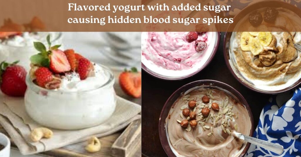 flavored yogurt with hidden sugars increasing blood glucose