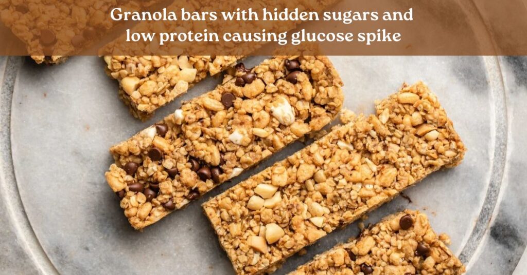 granola bars with hidden sugars and low protein