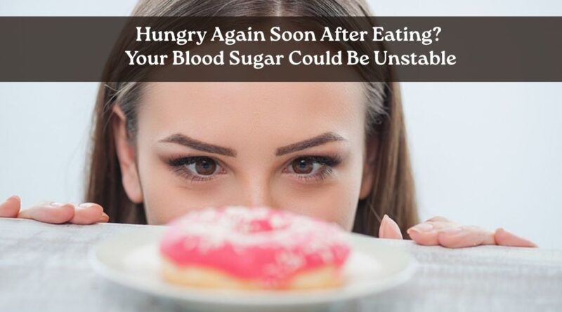 Hungry Again Soon After Eating? Blood Sugar Imbalance Cause