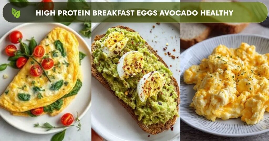 high protein breakfast with eggs supports blood sugar stability and energy