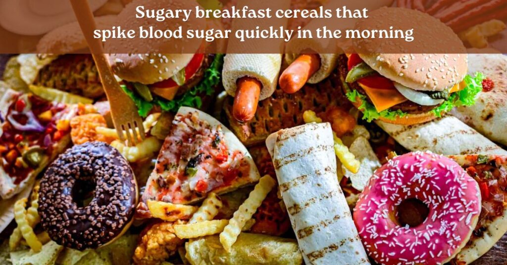 sugary cereal causing fast blood sugar spike in the morning