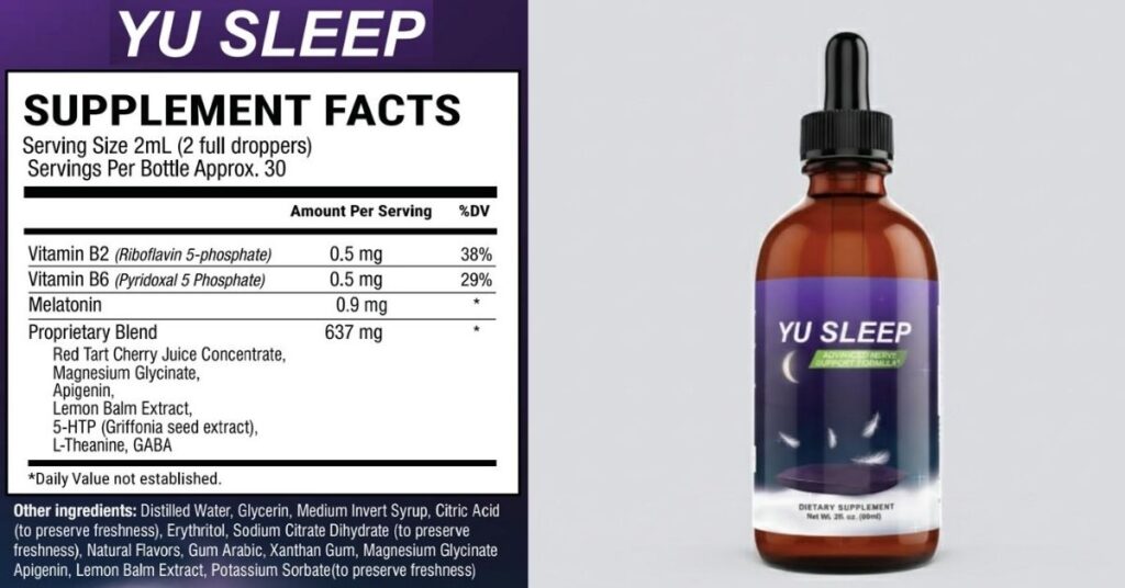 YU Sleep liquid dropper formula – nano absorption sleep support